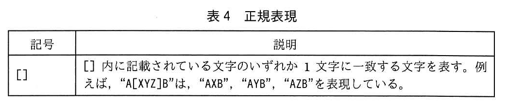 基本情報技術者試験（令和元年 午後 問8 表4）