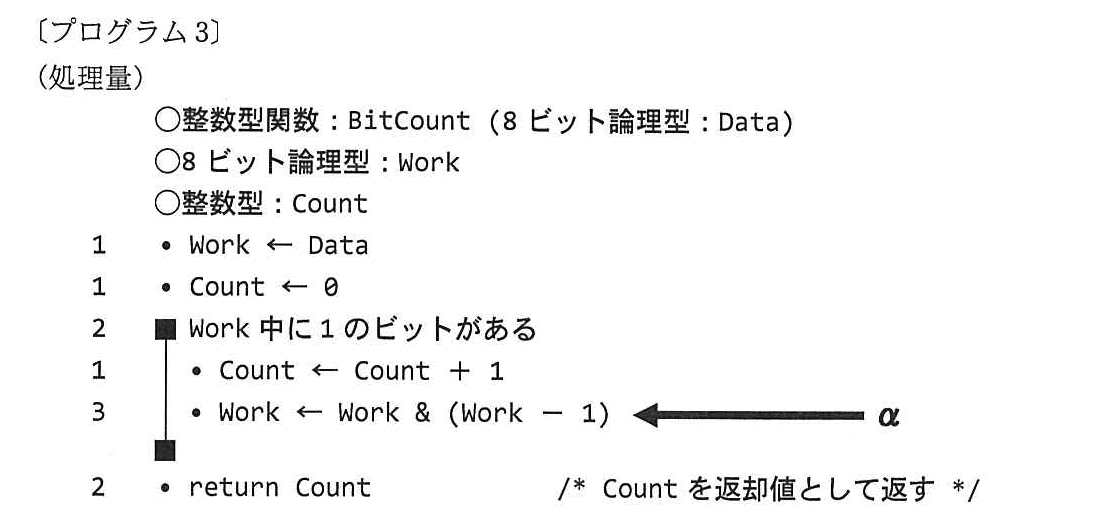 基本情報技術者試験（平成24年 午後 問8 プログラム3）